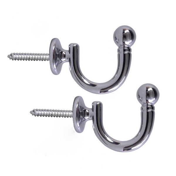 Ample Decor 2 pcs Metal Tie Backs Tie Hook Curtain Tieback Hooks